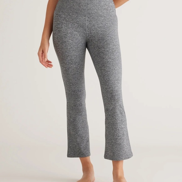 Quince Heather Grey Ultra-Soft Cropped Bootcut Pants - Picture 4 of 5